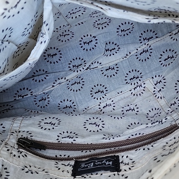 Myra Leather Canvas Woven Khaki Green Brown Boho Tapestry Shoulder Tote Bag. - Picture 11 of 12